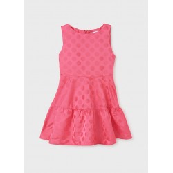 Φόρεμα ζακάρ πουά κορίτσι Mayoral