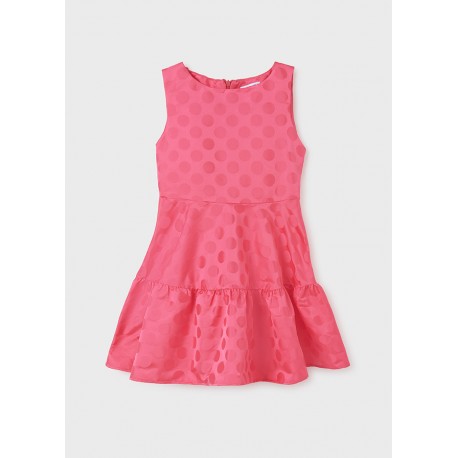 Φόρεμα ζακάρ πουά κορίτσι Mayoral