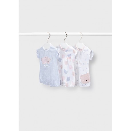 Σετ 3 πιτζαμάκια ECOFRIENDS Νεογέννητο κορίτσι Mayoral