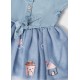Φόρεμα τζιν με τούλι Νεογέννητο κορίτσι Mayoral