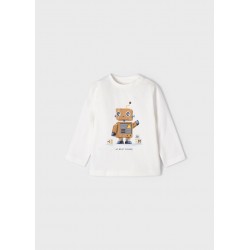 Μπλούζα μακρυμάνικη σταμπωτή ρομπότ ECOFRIENDS baby Mayoral