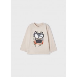 Μπλούζα ECOFRIENDS μακρυμάνικη με διαδραστικό λογότυπο baby Mayoral
