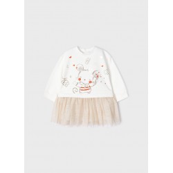 Φόρεμα σταμπωτό και φούστα τούλι baby κορίτσι Mayoral