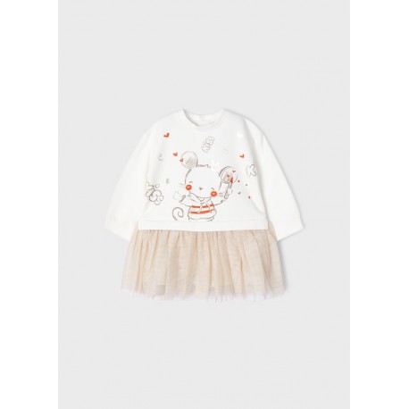 Φόρεμα σταμπωτό και φούστα τούλι baby κορίτσι Mayoral