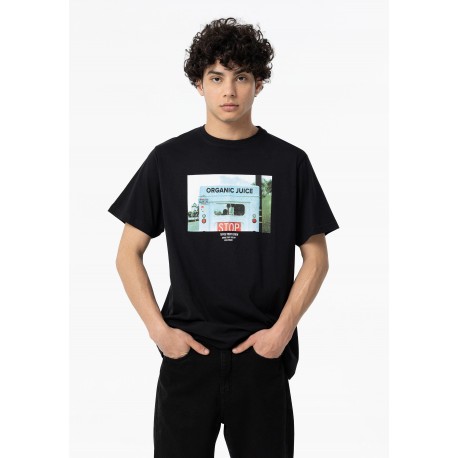 Black Short Sleeve T-Shirt Tiffosi