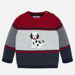 Βρεφικό κόκκινο πουλόβερ dog Mayoral