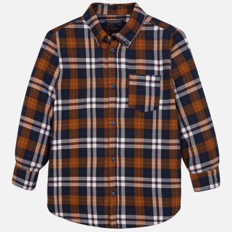 Παιδικό μπλε καρό πουκάμισο Mayoral