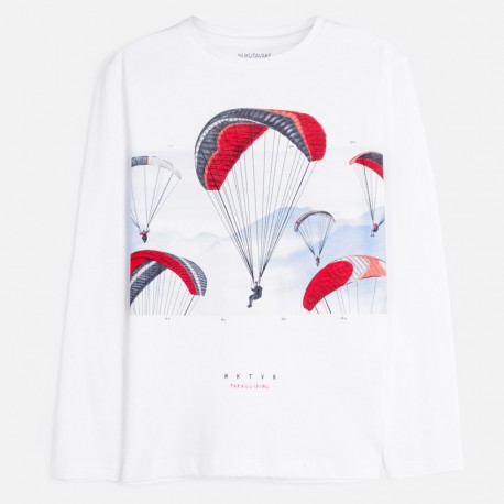 Παιδική λευκή μπλούζα αλεξίπτωτα MAYORAL