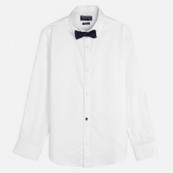 Παιδικό λευκό πουκάμισο με παπιγιόν MAYORAL