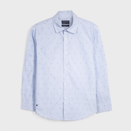 Αγορίστικο πουκάμισο μακρυμάνικο ζακάρ MAYORAL